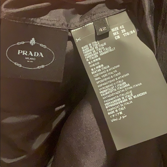 Black Prada Silk Top Size 42 - Picture 6 of 7